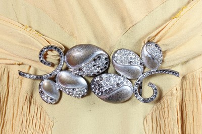Lot 61 - Two silk crepe bias cut evening gowns, 1930s,...