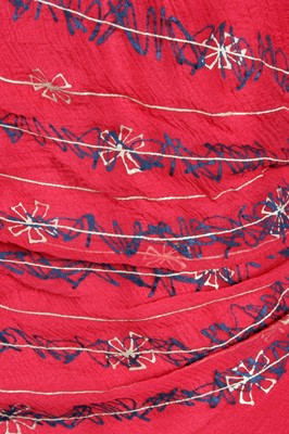 Lot 64 - A Zandra Rhodes printed red chiffon cocktail...