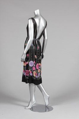 Lot 66 - A beaded flapper dress, mid 1920s, of black...