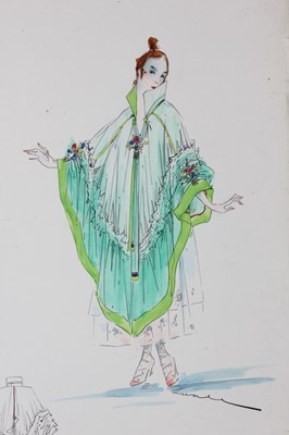 Lot 70 - Lucile studio fashion sketches, circa 1916,...
