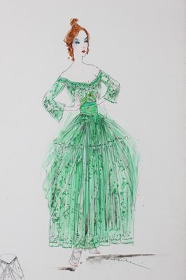 Lot 70 - Lucile studio fashion sketches, circa 1916,...