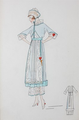 Lot 71 - Lucile studio fashion sketches, circa 1915-20,...