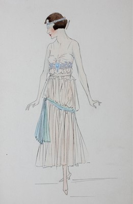 Lot 71 - Lucile studio fashion sketches, circa 1915-20,...