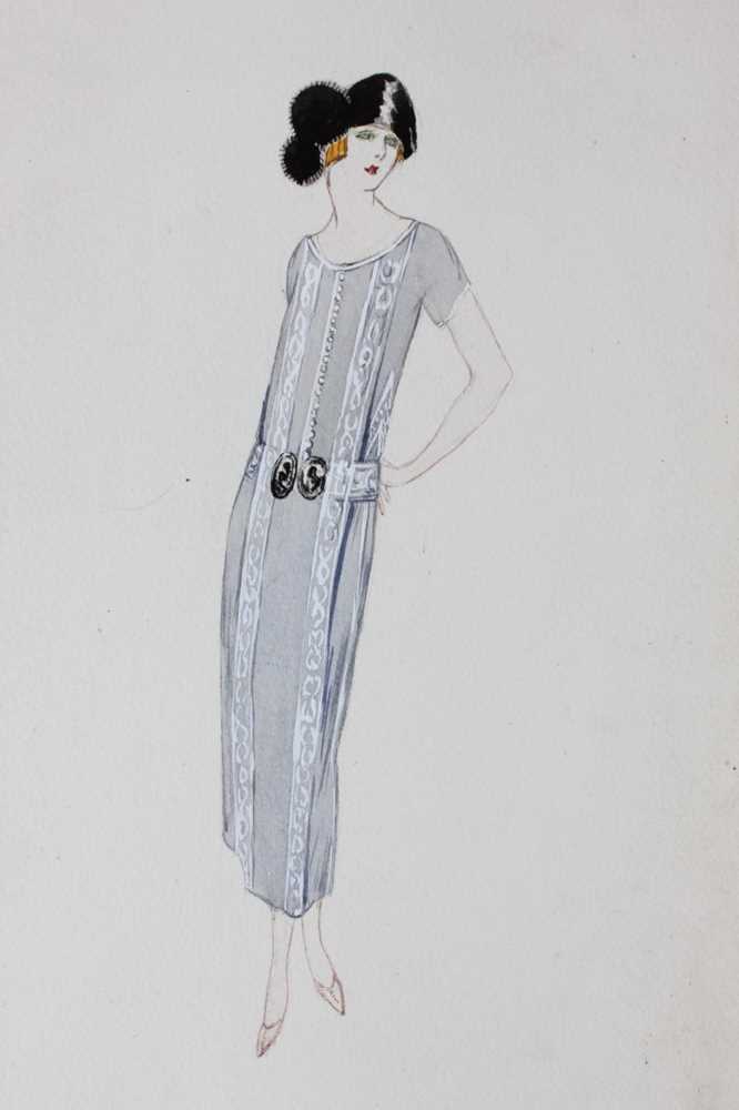 Lot 72 - Lucile studio sketches, early 1920s, pencil...