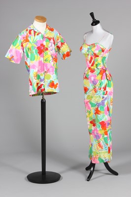 Lot 75 - A Stan Hicks printed cotton Hawaiian wedding...