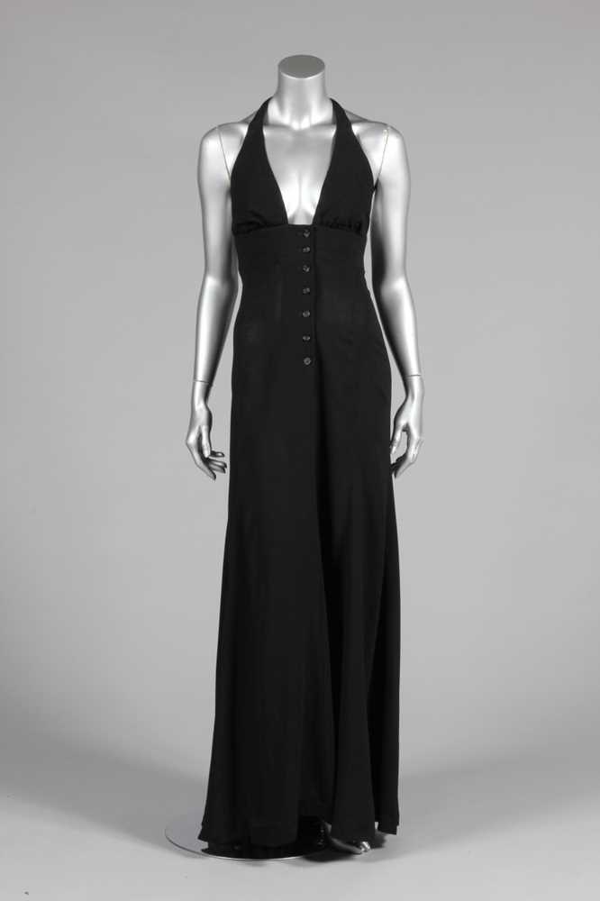 Lot 80 - An Ossie Clark for Radley black moss crepe...