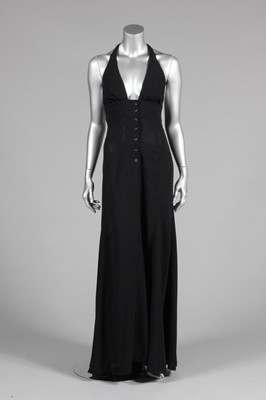 Lot 80 - An Ossie Clark for Radley black moss crepe...