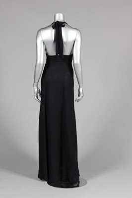 Lot 80 - An Ossie Clark for Radley black moss crepe...