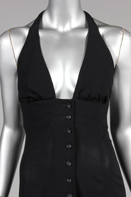 Lot 80 - An Ossie Clark for Radley black moss crepe...
