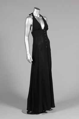 Lot 80 - An Ossie Clark for Radley black moss crepe...