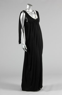 Lot 85 - A Yuki draped black and white jersey dress,...
