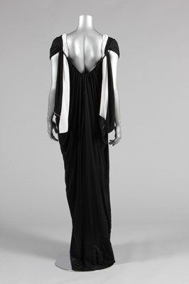 Lot 85 - A Yuki draped black and white jersey dress,...