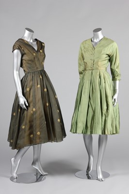 Lot 86 - A Christian Dior London embroidered gauze...