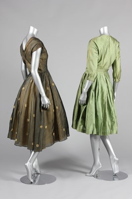 Lot 86 - A Christian Dior London embroidered gauze...