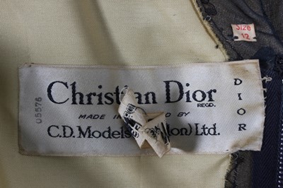 Lot 86 - A Christian Dior London embroidered gauze...