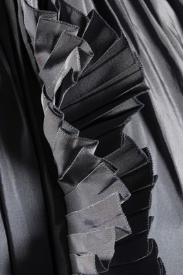 Lot 96 - A Lanvin couture blue silk faille evening cape,...