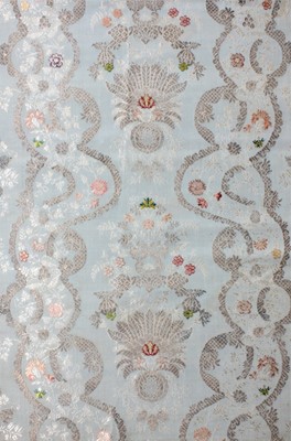 Lot 108 - Two brocaded silk loom widths, circa 1720-35,...