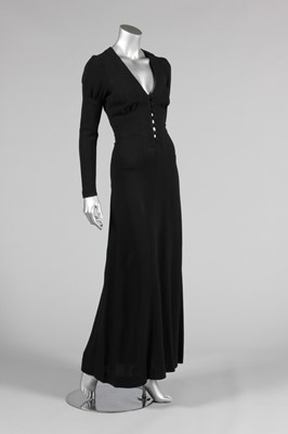Lot 118 - An Ossie Clark for Radley black moss crepe...