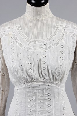 Lot 180 - A whitework embroidered summer gown, circa...