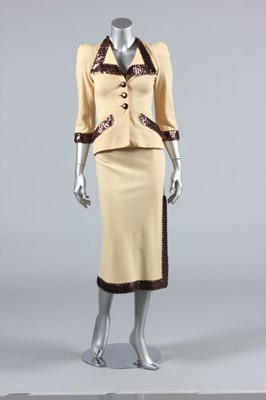 Lot 159 - A Biba 1940s-style mustard wool jersey skirt...