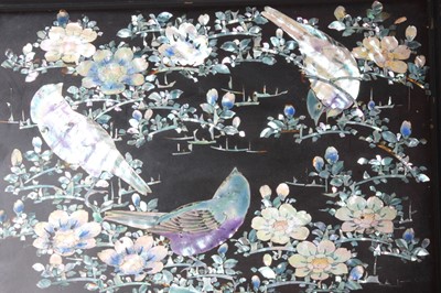 Lot 189 - A Japanese lacquered work box inlaid with...