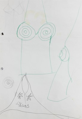 Lot 210 - Three Biba tops and original sketches, mid...