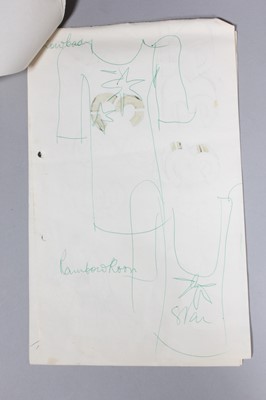 Lot 210 - Three Biba tops and original sketches, mid...