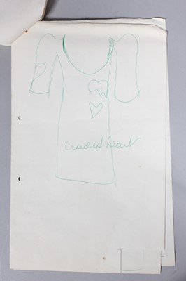 Lot 210 - Three Biba tops and original sketches, mid...