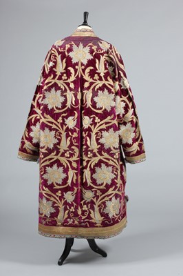 Lot 311 - A fine and important embroidered purple velvet...