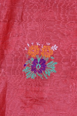 Lot 311 - A fine and important embroidered purple velvet...
