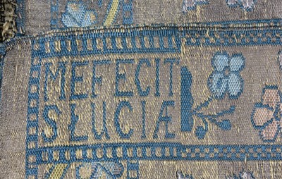 Lot 299 - A fine woven silk and gilt thread sash, Polish...