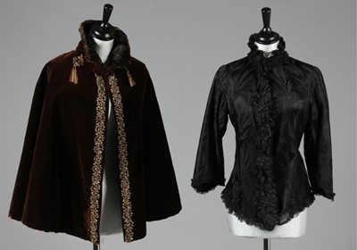 Lot 2 - An embroidered tulle and taffeta jacket, circa...