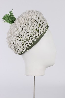 Lot 151 - A Christian Dior lily of the valley hat, circa...