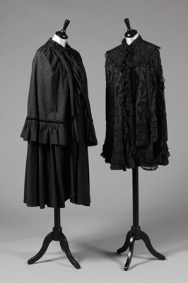 Lot 4 - A group of black beaded fichus, a beaded...
