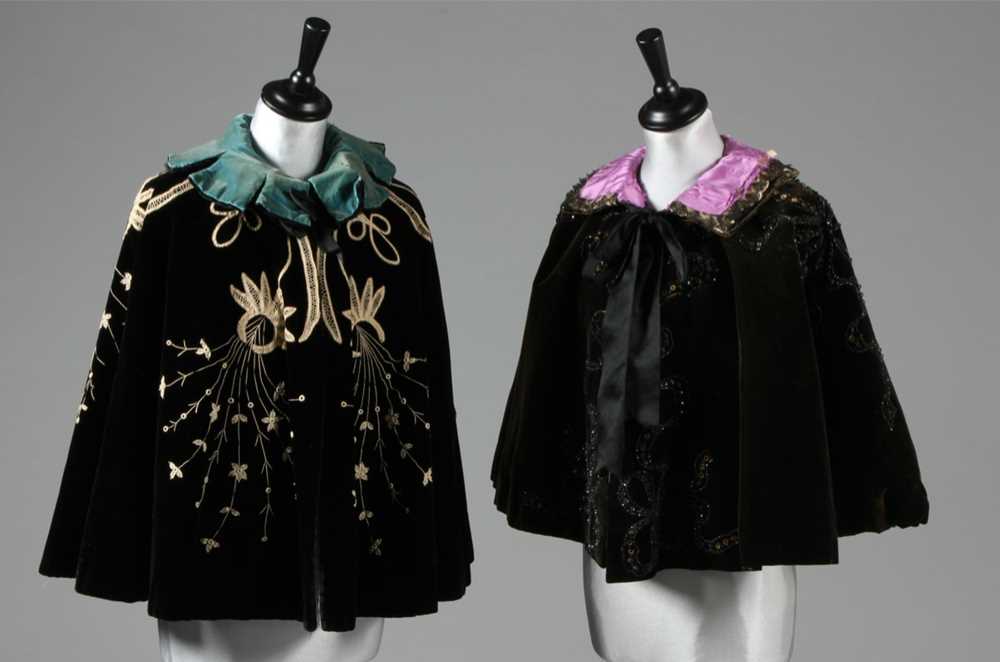 Lot 5 - Capelets, circa 1900, including black velvet...