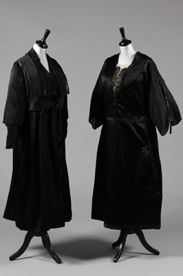 Lot 10 - Mainly black dinner/mourning dresses, circa...