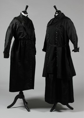 Lot 10 - Mainly black dinner/mourning dresses, circa...