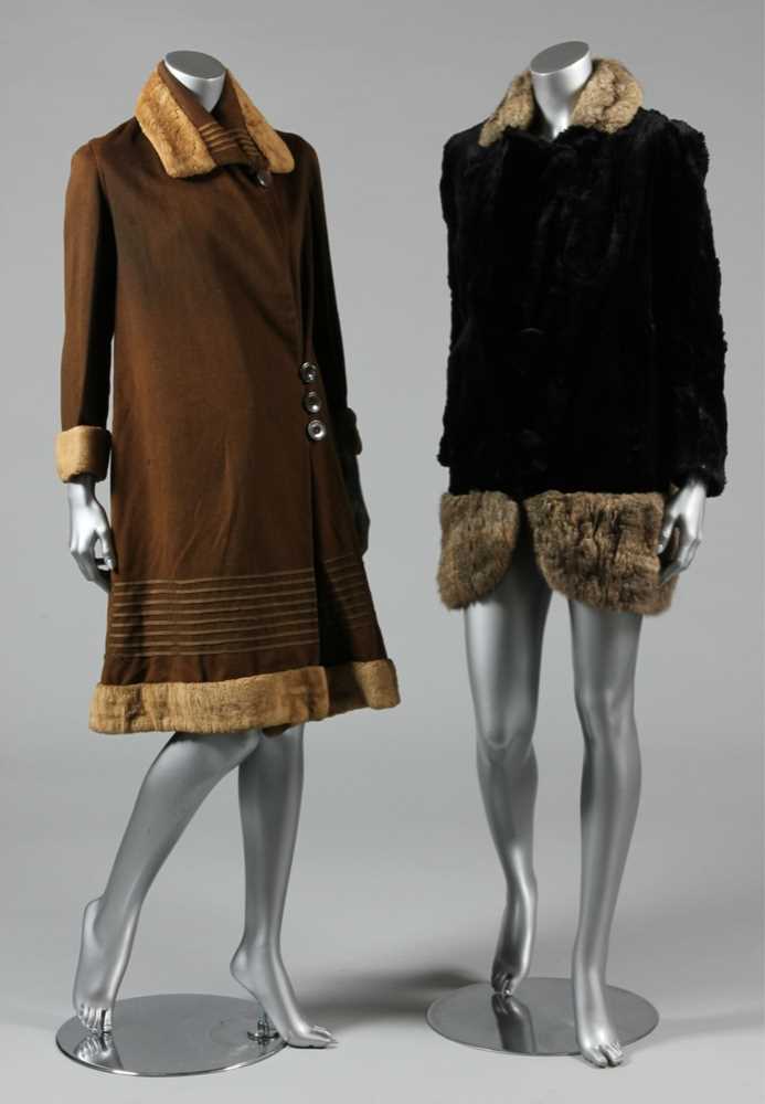 Lot 12 - A group of day/dinner/mourning dresses and...