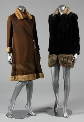 Lot 12 - A group of day/dinner/mourning dresses and...