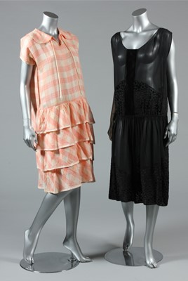 Lot 12 - A group of day/dinner/mourning dresses and...