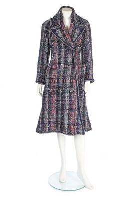 Lot 31 - A good Chanel multicoloured tweed coat, Autumn-...