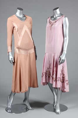 Lot 19 - Four pastel coloured evening ensembles, late...