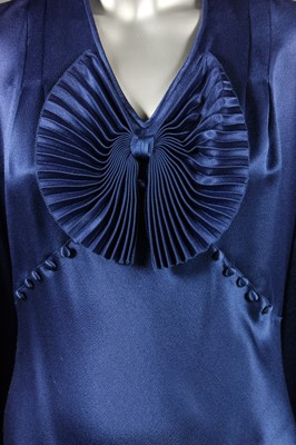 Lot 26 - Three evening gowns, 1930s, of royal blue...