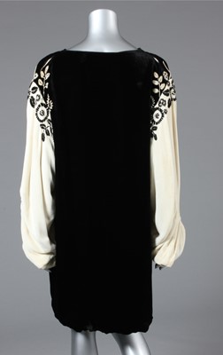 Lot 29 - Black and ivory evening-wear, 1930s-40s,...
