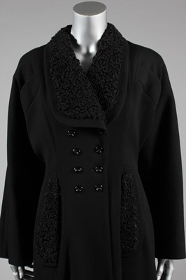Lot 35 - Three ladies coats, 1940s, one with astrakhan...