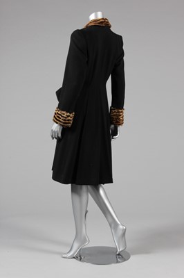 Lot 35 - Three ladies coats, 1940s, one with astrakhan...