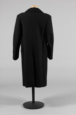 Lot 36 - A fur-lined gentleman's coat, circa 1940, of...