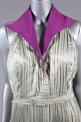 Lot 37 - Four 1950s evening gowns, comprising: pleated...