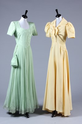 Lot 38 - Four summery evening gowns, 1950s, comprising:...