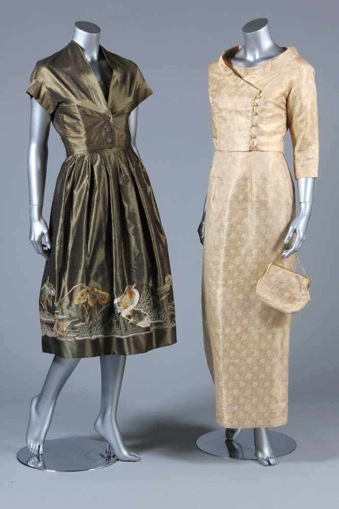 Lot 45 - A group of gold-toned evening wear, late 1950s-...